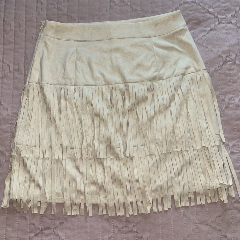 Western Style Fringe Mini Skirt